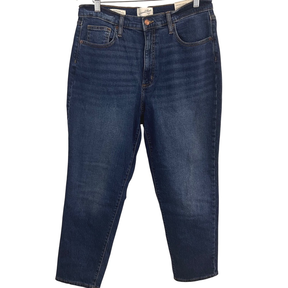NWT Universal Thread Women's High Rise 90s Slim Jeans Dark Wash Blue Size 12 Reg